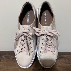 Trask Cream Sneakers Classic Low-Top Design